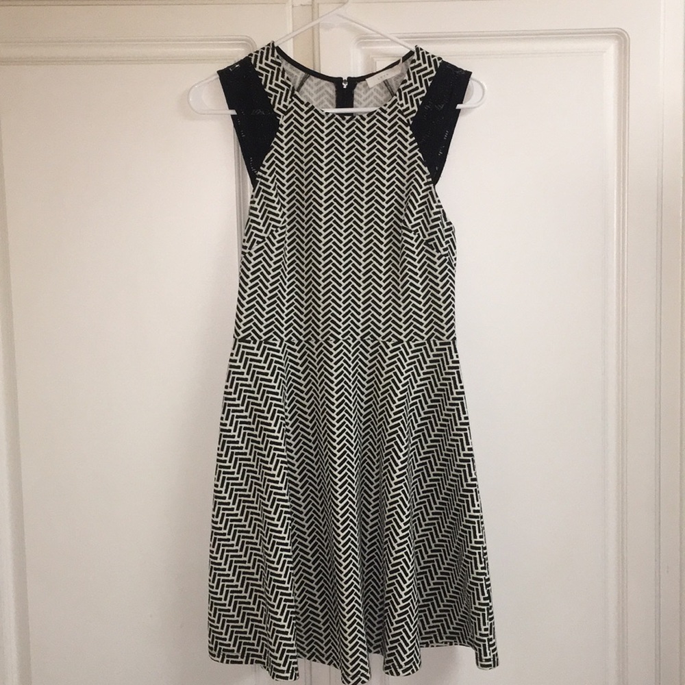 Lush Geometric Skater Dress